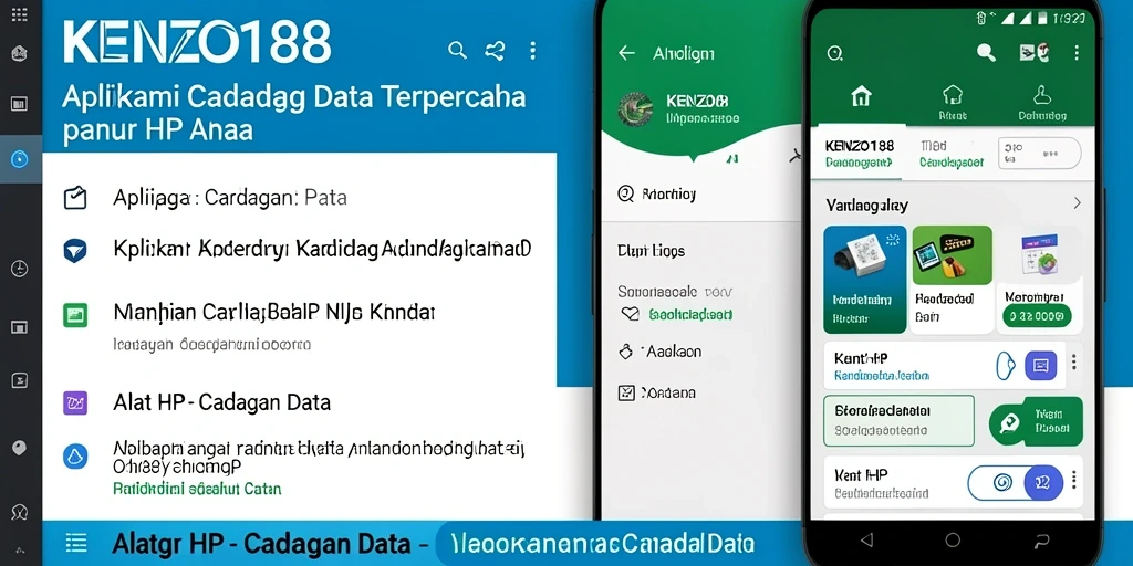 Tampilan antarmuka KENZO188 yang memudahkan cadangan data.