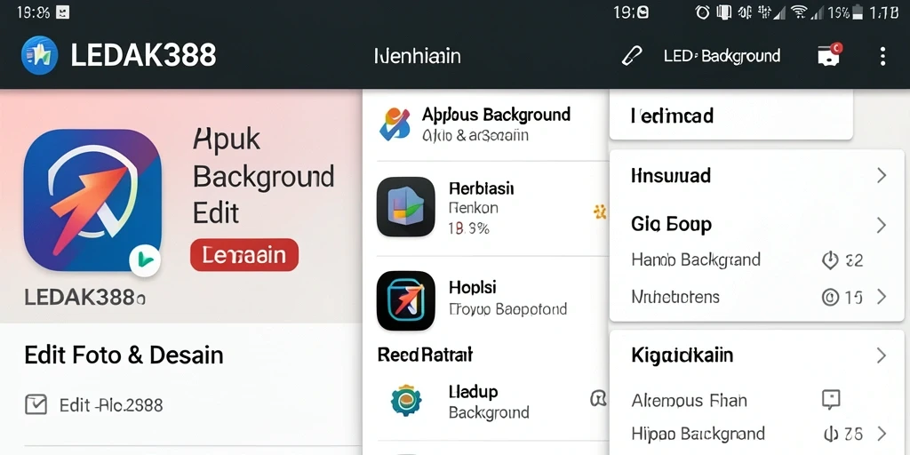 Antarmuka LEDAK388 yang intuitif untuk penghapusan latar belakang.