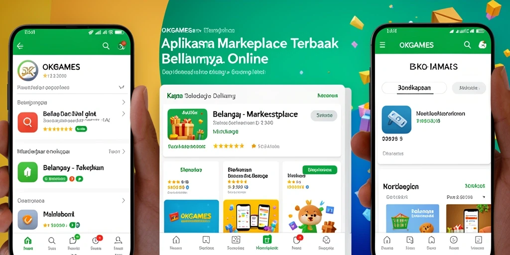Antarmuka pengguna aplikasI OKGAMES yang mudah dan menarik.