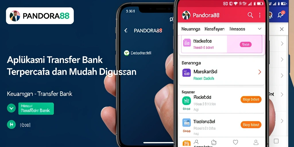 Antarmuka aplikasi Transfer Bank PANDORA88 yang user-friendly.