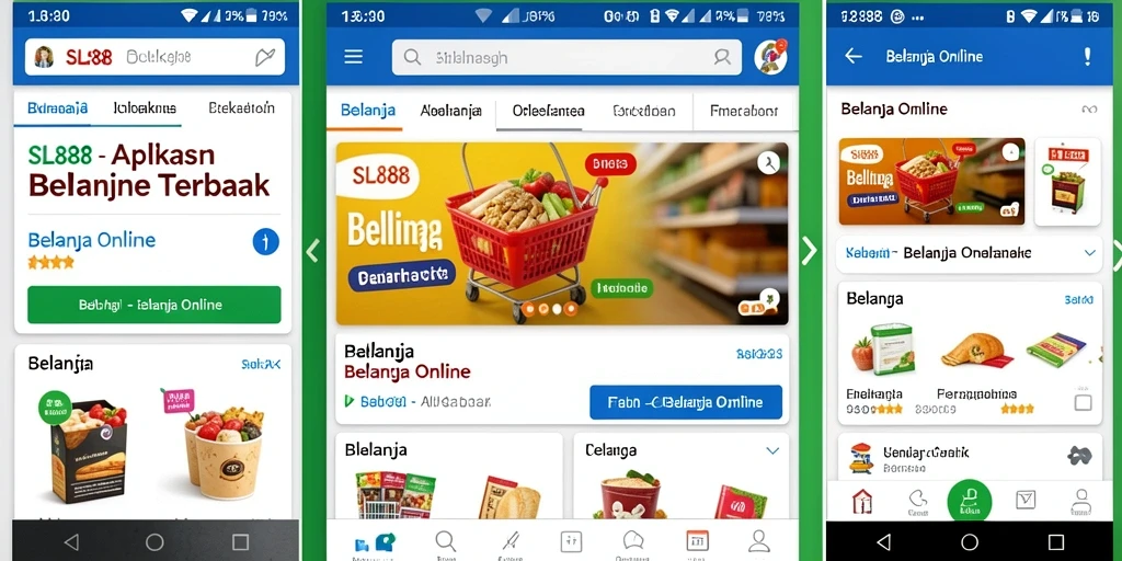 Tampilan antarmuka aplikasi SL888 yang ramah pengguna untuk belanja online.