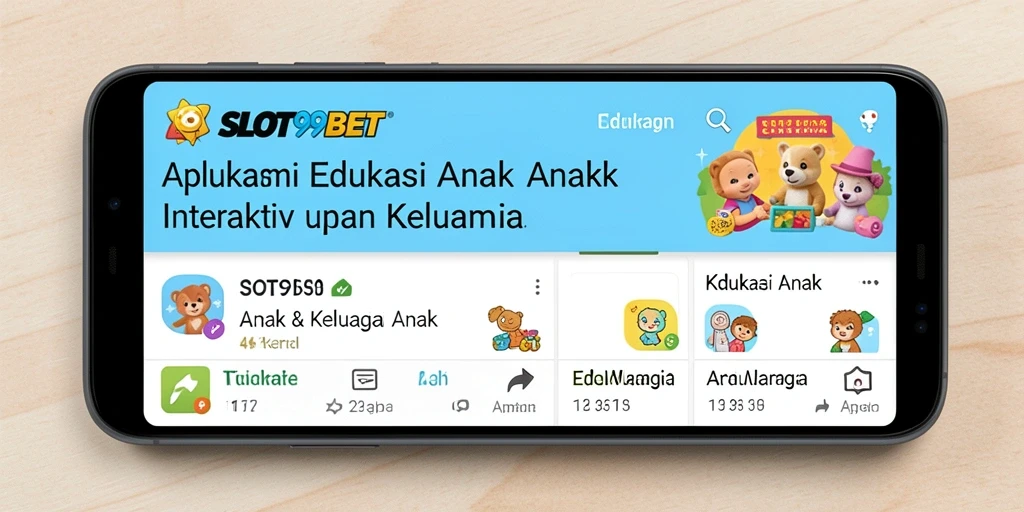 Tampilan antarmuka aplikasi edukasi anak yang menarik dan interaktif.